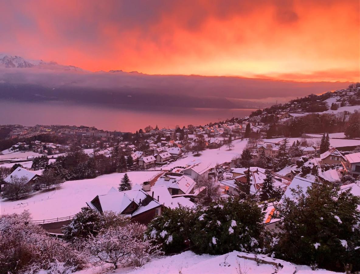 Appartement Moderne Avec Vue Panoramique A Jongny Proche De Montreux Luaran gambar
