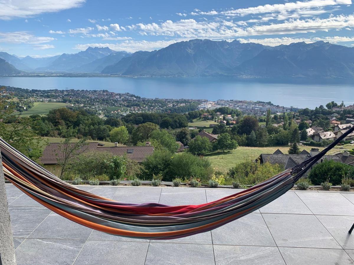 Appartement Moderne Avec Vue Panoramique A Jongny Proche De Montreux Luaran gambar