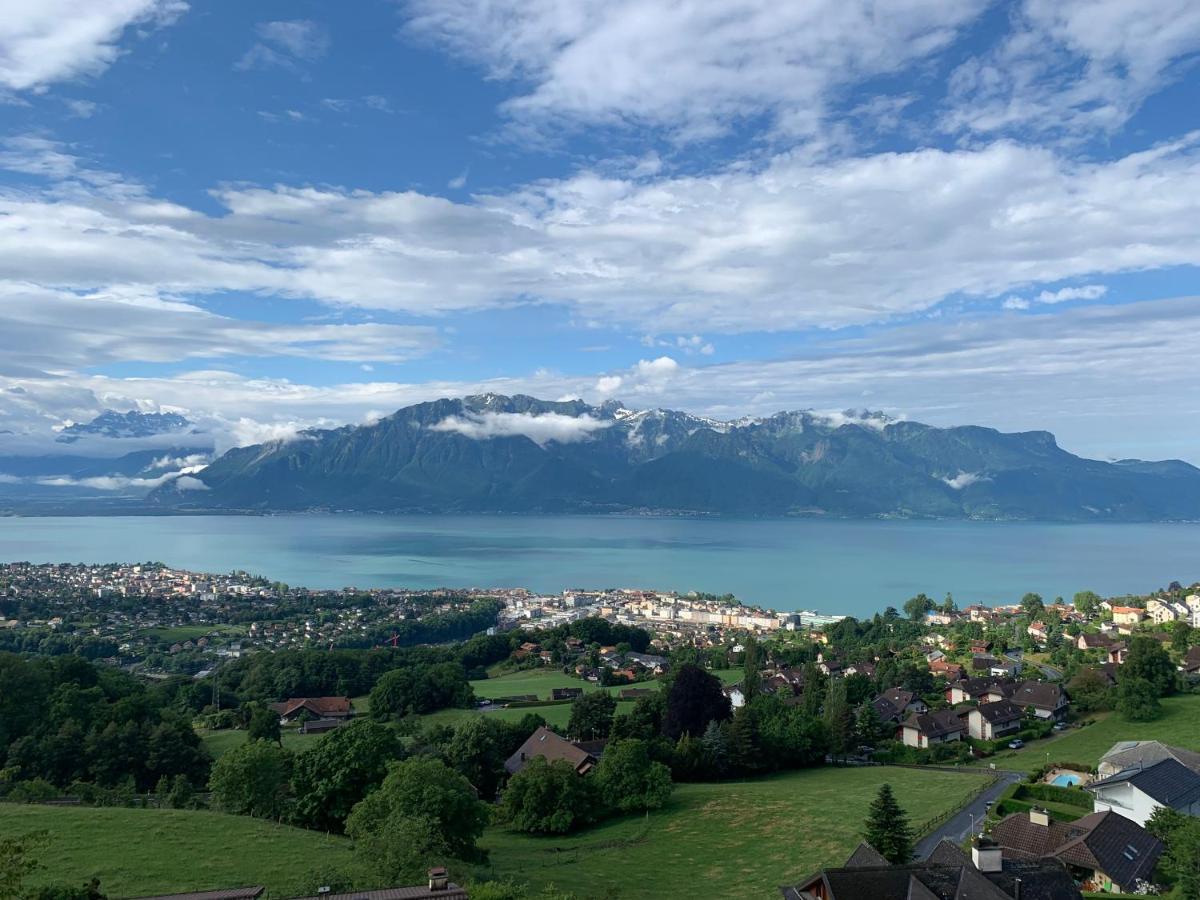 Appartement Moderne Avec Vue Panoramique A Jongny Proche De Montreux Luaran gambar