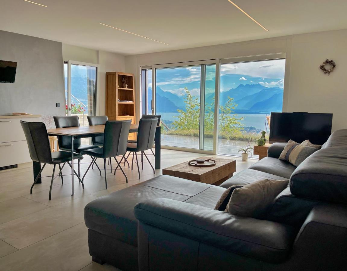 Appartement Moderne Avec Vue Panoramique A Jongny Proche De Montreux Luaran gambar